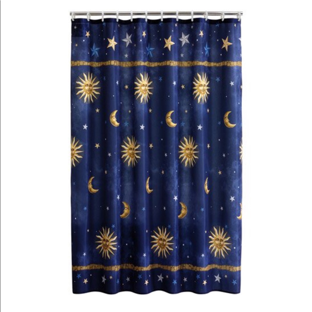 Sun and Moon Celestial Shower Curtain w/ rings